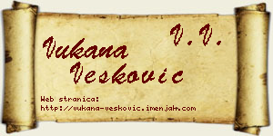 Vukana Vesković vizit kartica